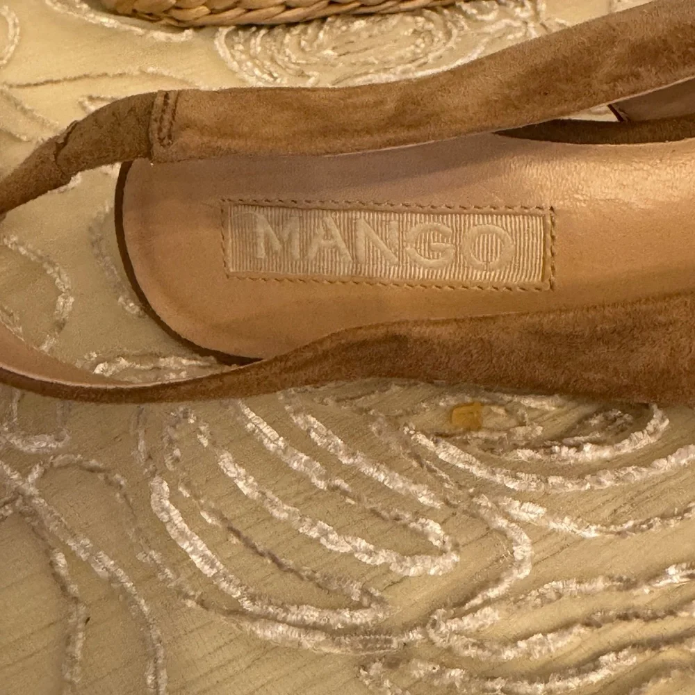 Mango Taupe women’s Suede Slingback stiletto